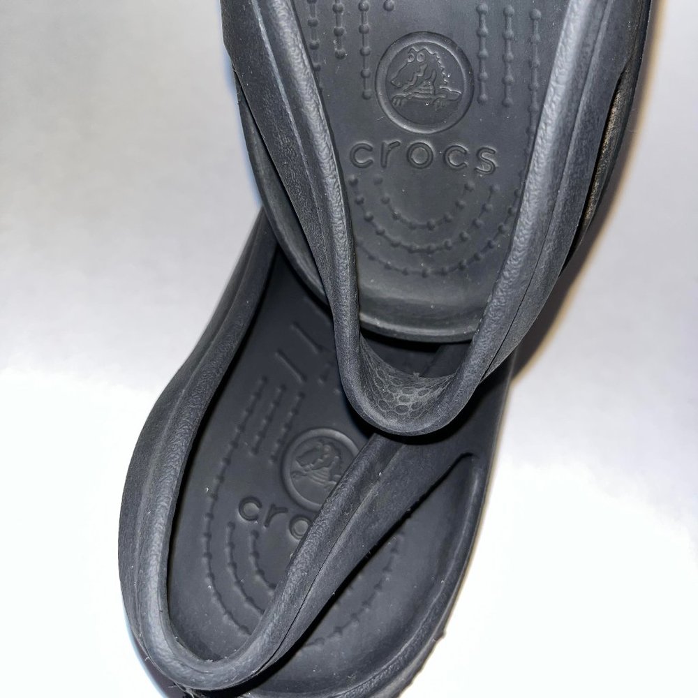 Crocs Black Flat Ballet Shoes - Picture 3 of 4